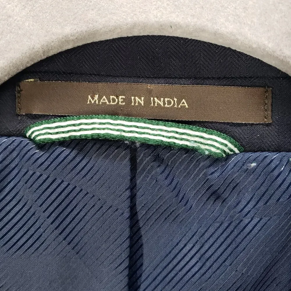 Greg Norman for Tasso Elba Men's Blue 100%Wool Sportscoat Blazer Size 48R